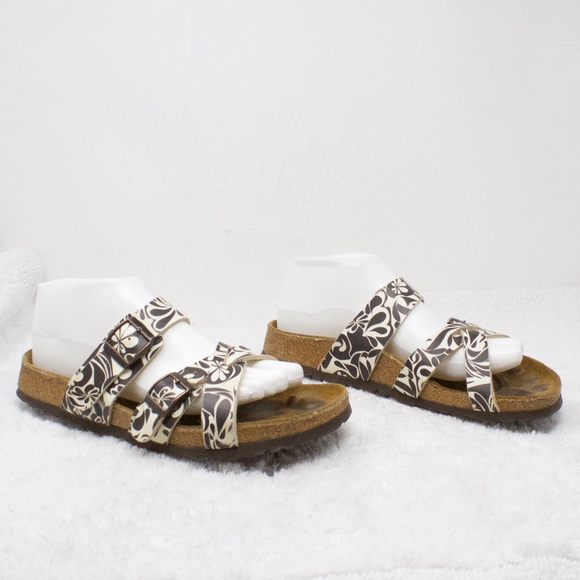 Birkenstock Shoes - Birki's Birkenstock Slide Sandals Floral Buckle 39